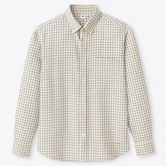 Uniqlo Flannel Check Button Down Shirt - Picture 2 of 9